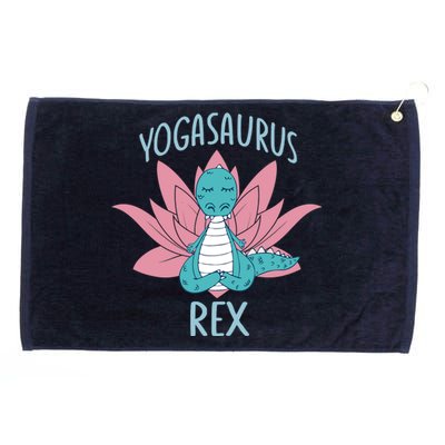 Yogasaurus Rex Funny Namaste Dinosaur Yoga Meditation Lover Grommeted Golf Towel