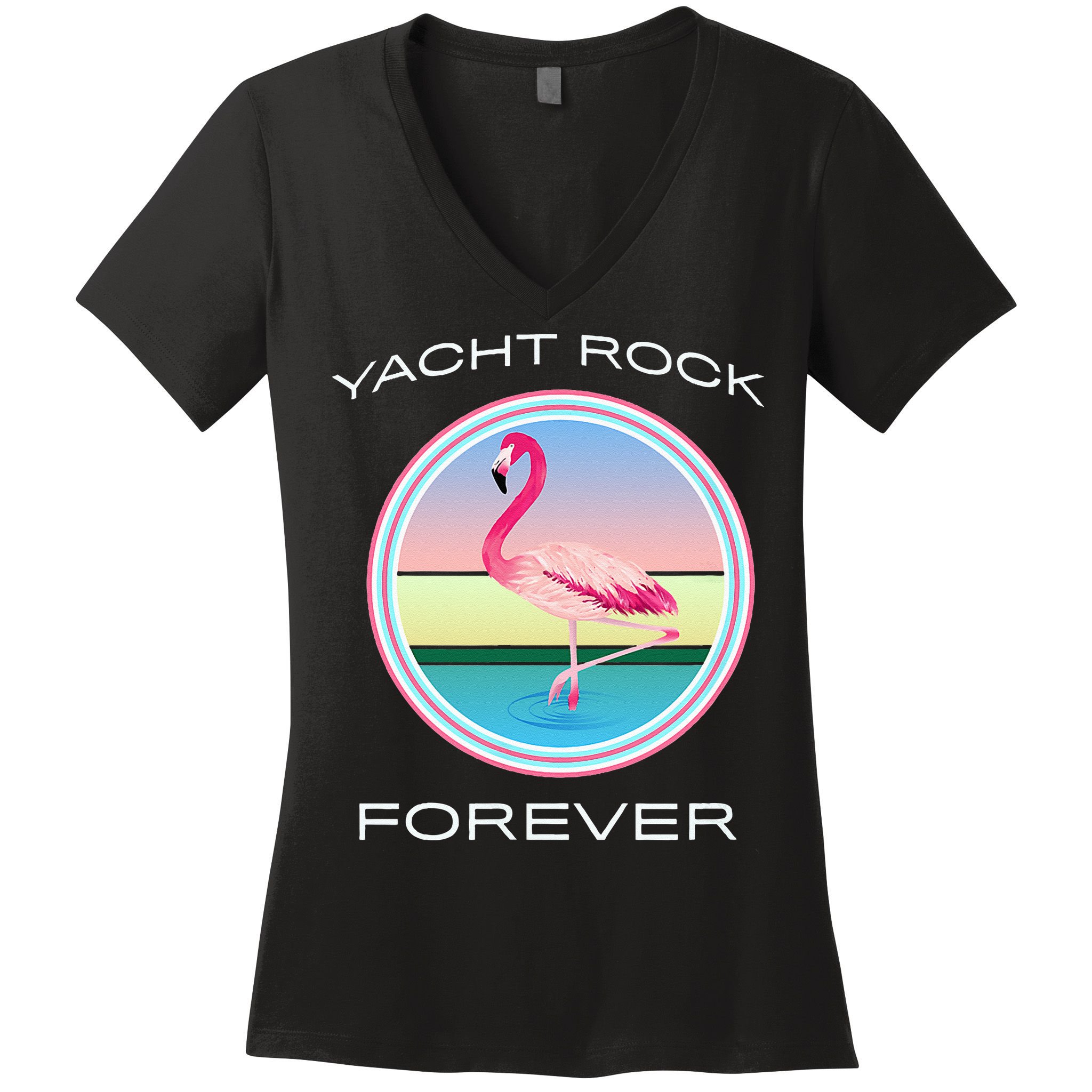 Yacht Rock Forever 80s Retro Style Women's V-Neck T-Shirt