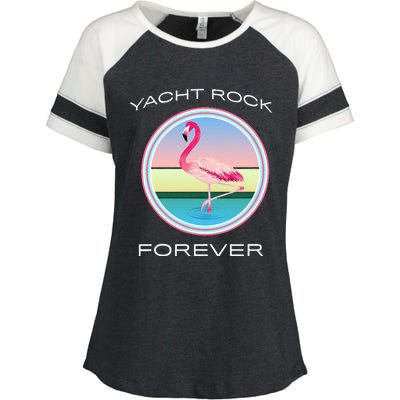 Yacht Rock Forever 80s Retro Style Enza Ladies Jersey Colorblock Tee