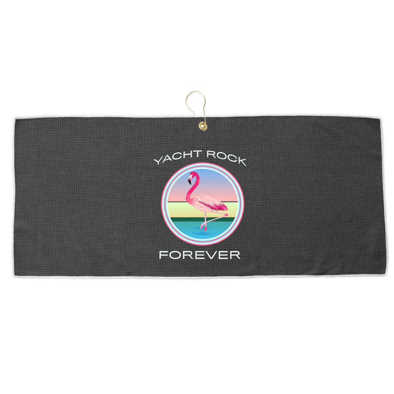 Yacht Rock Forever 80s Retro Style Large Microfiber Waffle Golf Towel