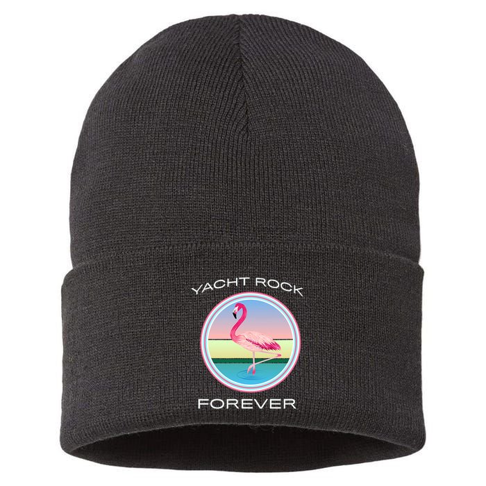 Yacht Rock Forever 80s Retro Style Sustainable Knit Beanie