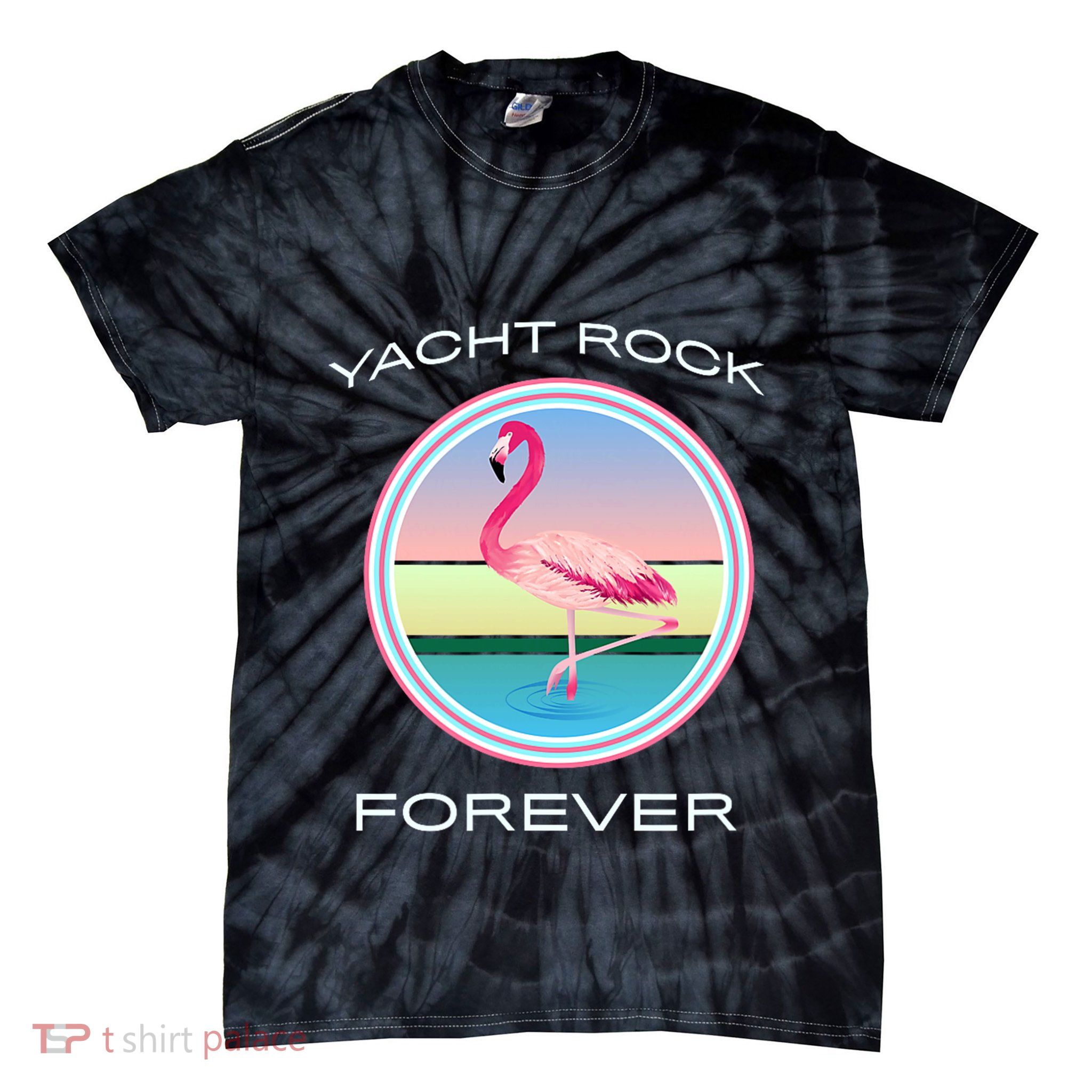 Yacht Rock Forever 80s Retro Style Tie-Dye T-Shirt