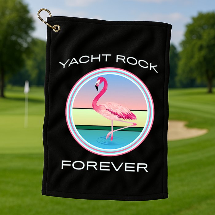 Yacht Rock Forever 80s Retro Style Golf Towel