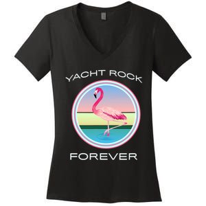 Yacht Rock Forever 80s Retro Style Women's V-Neck T-Shirt