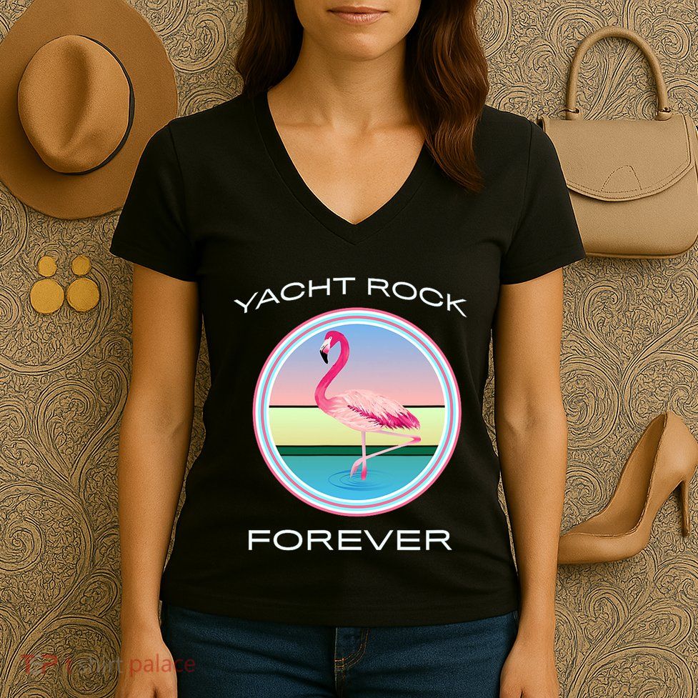 Yacht Rock Forever 80s Retro Style Women's V-Neck T-Shirt