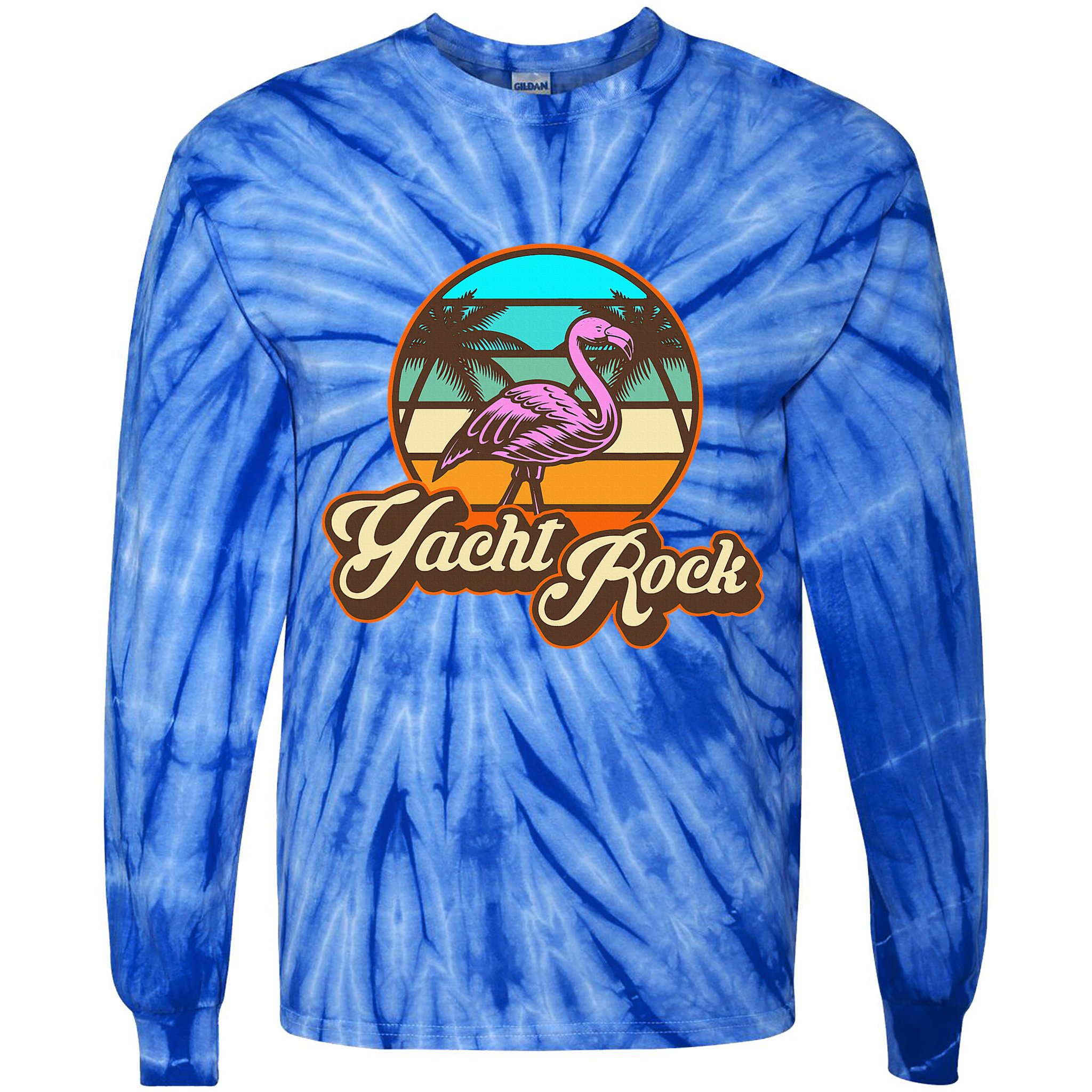 Yacht Rock Forever 70s 80s Tie-Dye Long Sleeve Shirt