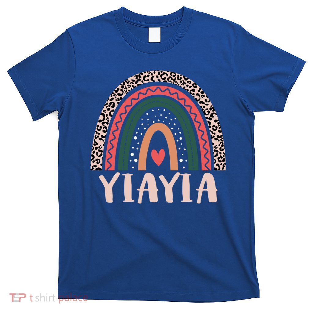Yiayia Rainbow Grandma Grandmother Mothers Day Yiayia Gift T-Shirt