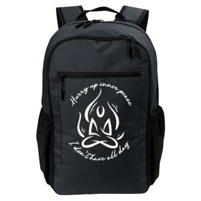 Yoga Relaxation Hurry Up Inner Peace Meditation Gift Daily Commute Backpack