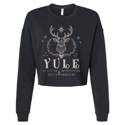 Yule Reflection Introspection Rebirth Awakening Cropped Pullover Crew