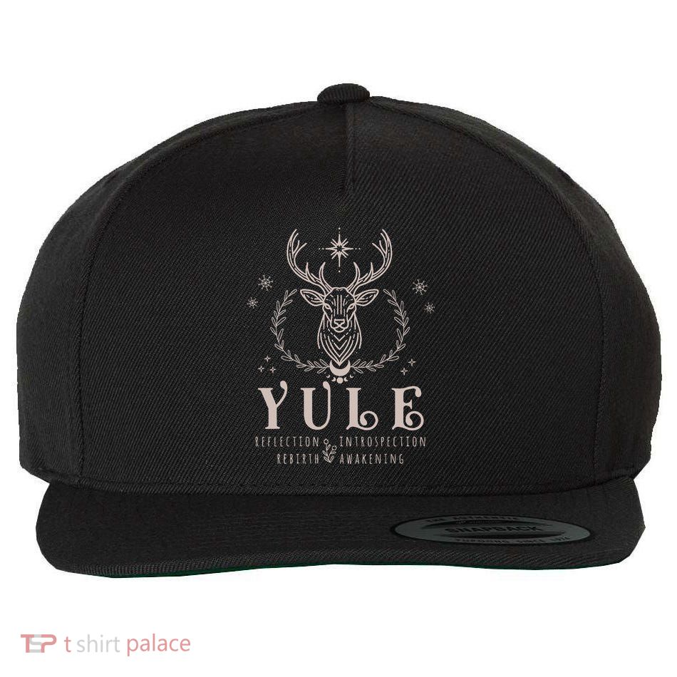 Yule Reflection Introspection Rebirth Awakening Wool Snapback Cap