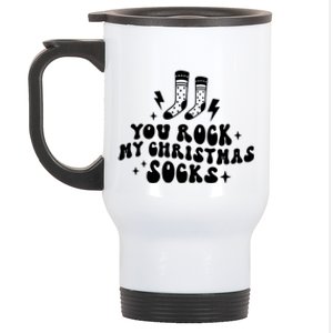 You Rock My Christmas Socks Holiday Matching Couple Gift Stainless Steel Travel Mug