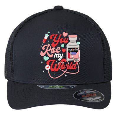 You Roc My World Nurse Valentine Day Er Icu Nicu Rn Nurse Flexfit Unipanel Trucker Cap