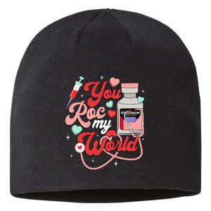 You Roc My World Nurse Valentine Day Er Icu Nicu Rn Nurse Sustainable Beanie