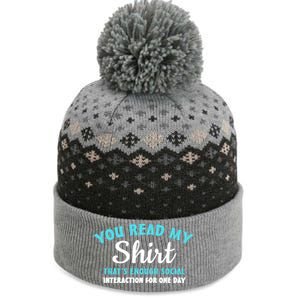 You Read My Gift That's Enough Social Interaction Cute Gift The Baniff Cuffed Pom Beanie