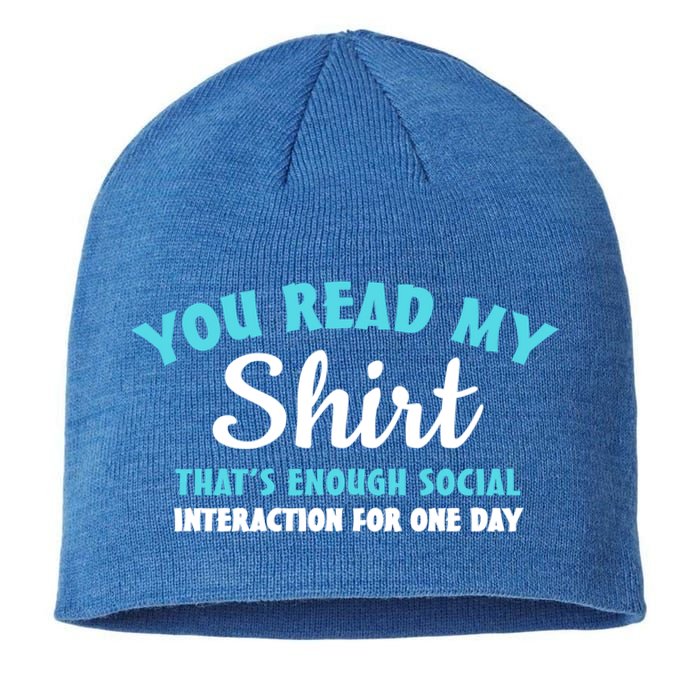 You Read My Gift That's Enough Social Interaction Cute Gift Sustainable Beanie