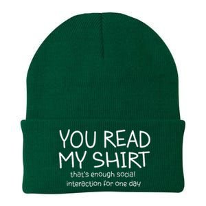 You Read My ThatS Enough Social Interaction For One Day Knit Cap Winter Beanie