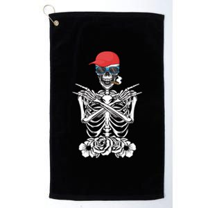 Young Rock On Rock Star Skeleton Hands Rocker Gift Platinum Collection Golf Towel