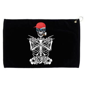 Young Rock On Rock Star Skeleton Hands Rocker Gift Grommeted Golf Towel