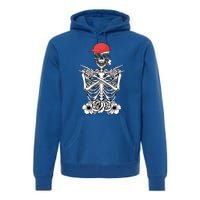 Young Rock On Rock Star Skeleton Hands Rocker Gift Premium Hoodie