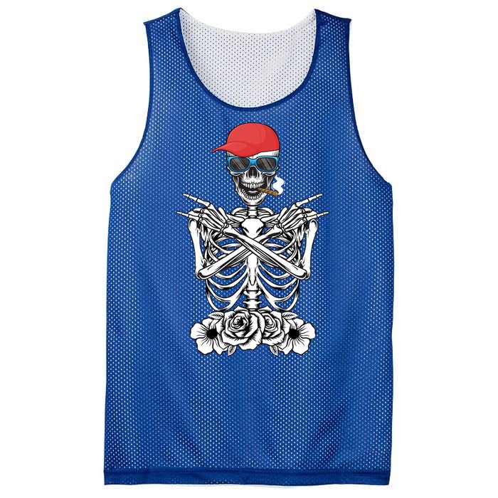 Young Rock On Rock Star Skeleton Hands Rocker Gift Mesh Reversible Basketball Jersey Tank