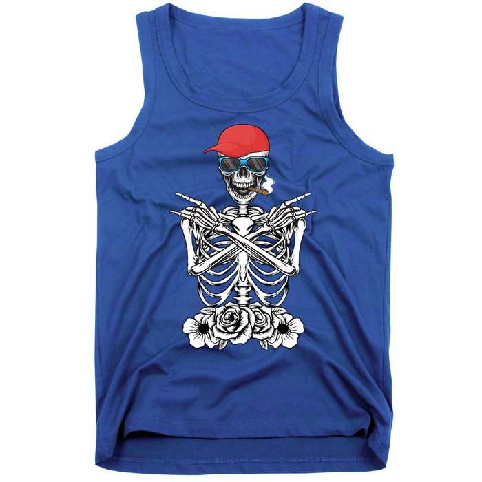 Young Rock On Rock Star Skeleton Hands Rocker Gift Tank Top