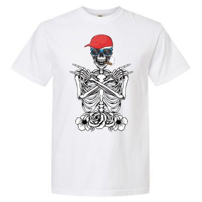 Young Rock On Rock Star Skeleton Hands Rocker Gift Garment-Dyed Heavyweight T-Shirt