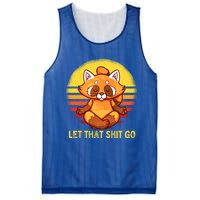 Yoga Red Panda Meditation Gym Giffunny Gift Let That Shit Go Cute Gift Mesh Reversible Basketball Jersey Tank