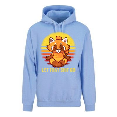 Yoga Red Panda Meditation Gym Giffunny Gift Let That Shit Go Cute Gift Unisex Surf Hoodie