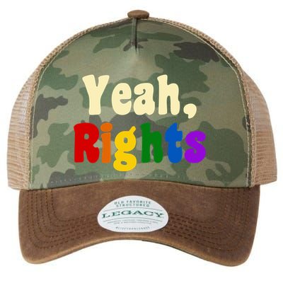 Yeah Rights Pride Equality Rainbow Legacy Tie Dye Trucker Hat