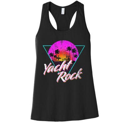 Yacht Rock Party Boat Drinking Beach Women's Racerback Tank