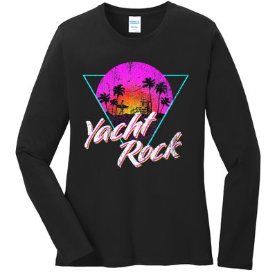 Yacht Rock Party Boat Drinking Beach Ladies Long Sleeve Shirt