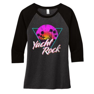 Yacht Rock Party Boat Drinking Beach Women's Tri-Blend 3/4-Sleeve Raglan Shirt