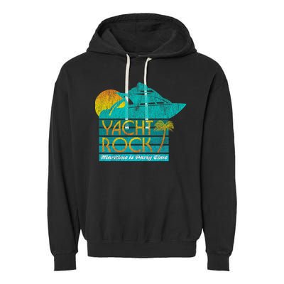 Yacht Rock Party Boat Drinking Maritime Garment-Dyed Fleece Hoodie