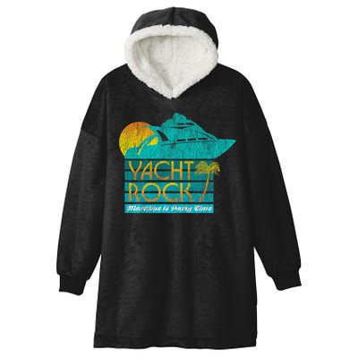 Yacht Rock Party Boat Drinking Maritime Hooded Wearable Blanket