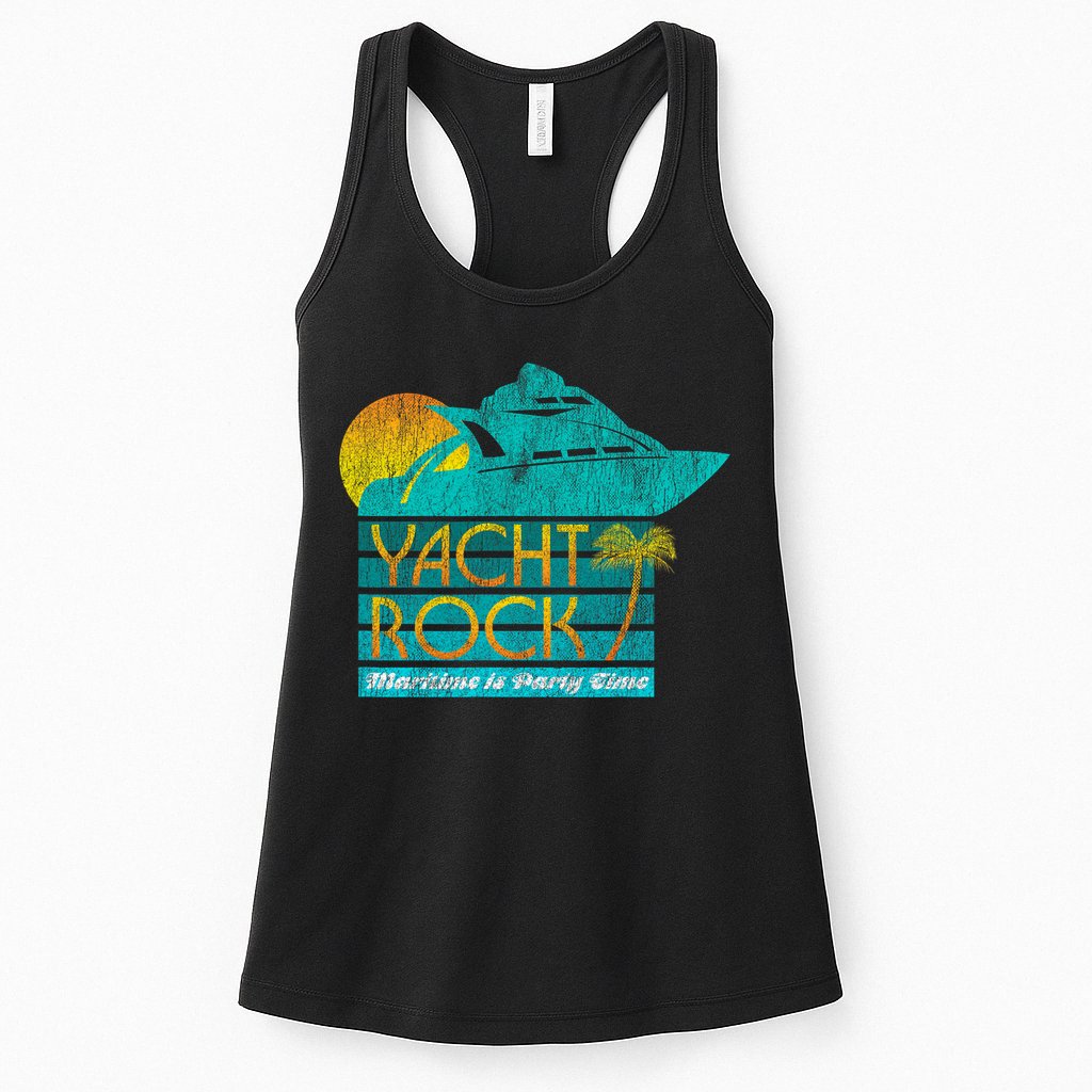 Yacht Rock Party Boat Drinking Maritime Womens Tank Top