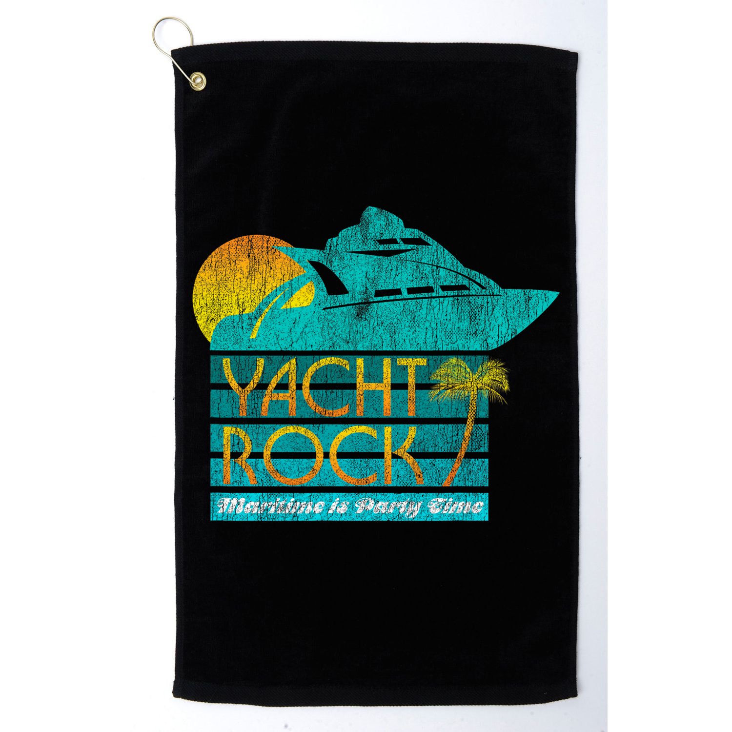 Yacht Rock Party Boat Drinking Maritime Golf Towel