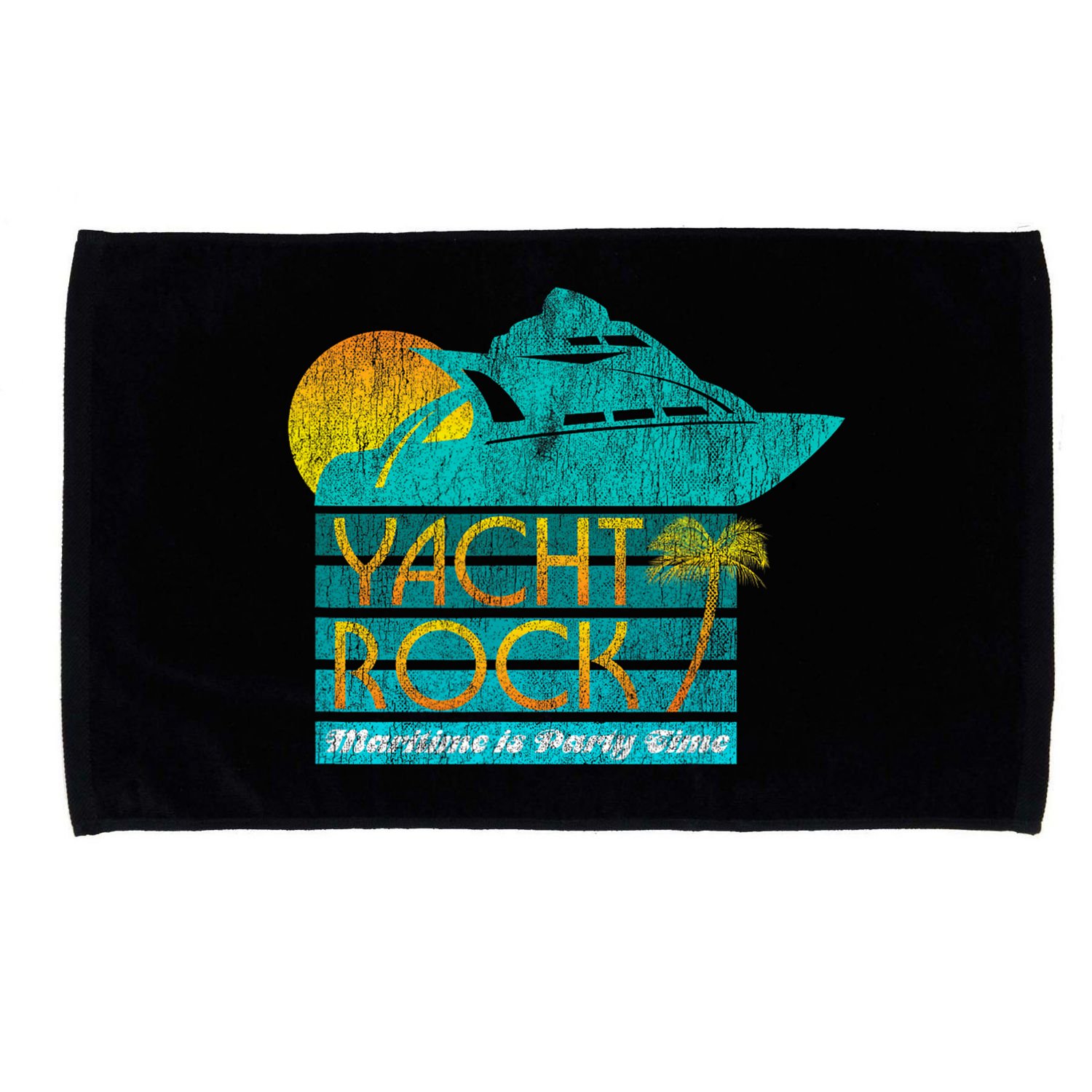 Yacht Rock Party Boat Drinking Maritime Microfiber Hand Towel