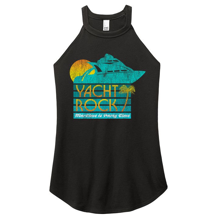Yacht Rock Party Boat Drinking Maritime Women's Perfect Tri Rocker Tank