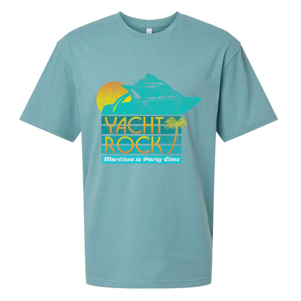 Yacht Rock Party Boat Drinking Maritime Sueded Cloud Jersey T-Shirt