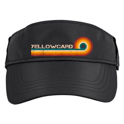 Yellowcard Retro Stripes Musician Vintage Adult Drive Performance Visor