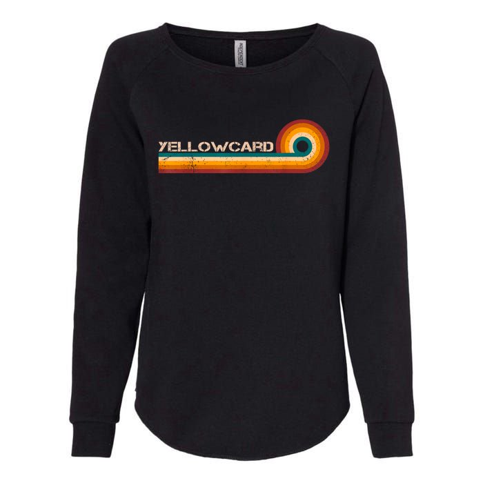 Yellowcard Retro Stripes Musician Vintage Womens California Wash Sweatshirt