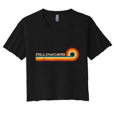 Yellowcard Retro Stripes Musician Vintage Crop Top