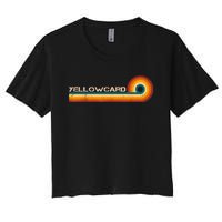 Yellowcard Retro Stripes Musician Vintage Women's Crop Top Tee