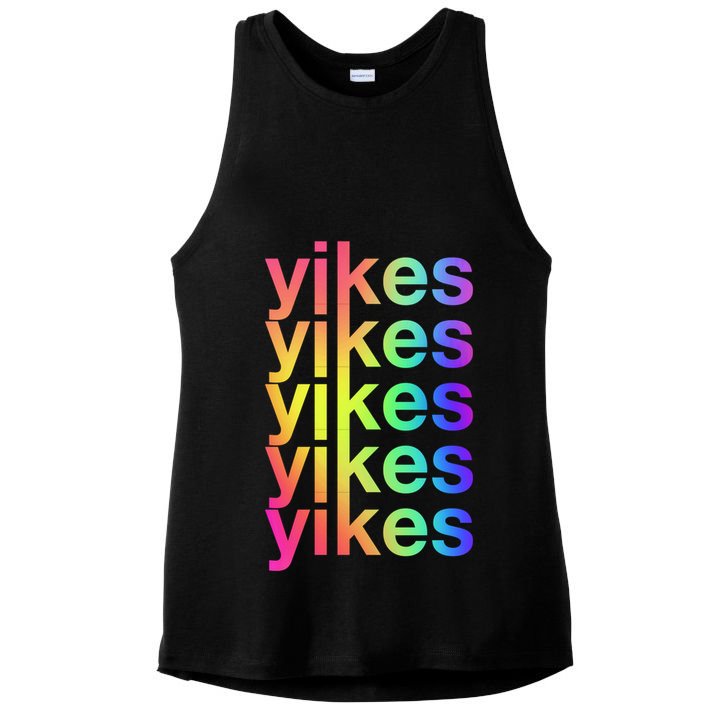 Yikes Rainbow Slang Sassy Humor Lgbtq Colorful Aesthetic Meaningful Gift Ladies PosiCharge Tri-Blend Wicking Tank