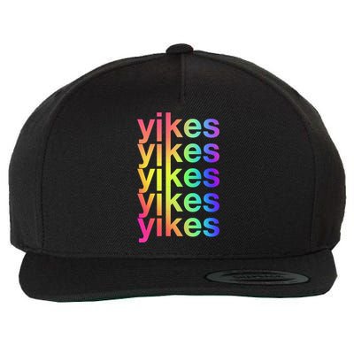 Yikes Rainbow Slang Sassy Humor Lgbtq Colorful Aesthetic Meaningful Gift Wool Snapback Cap