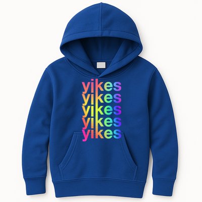 Yikes Rainbow Slang Sassy Humor Lgbtq Colorful Aesthetic Meaningful Gift Kids Hoodie