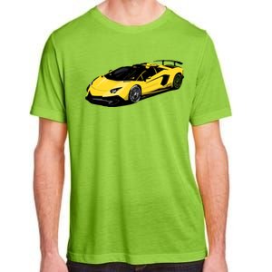 Yellow Racing Sports Car Adult ChromaSoft Performance T-Shirt