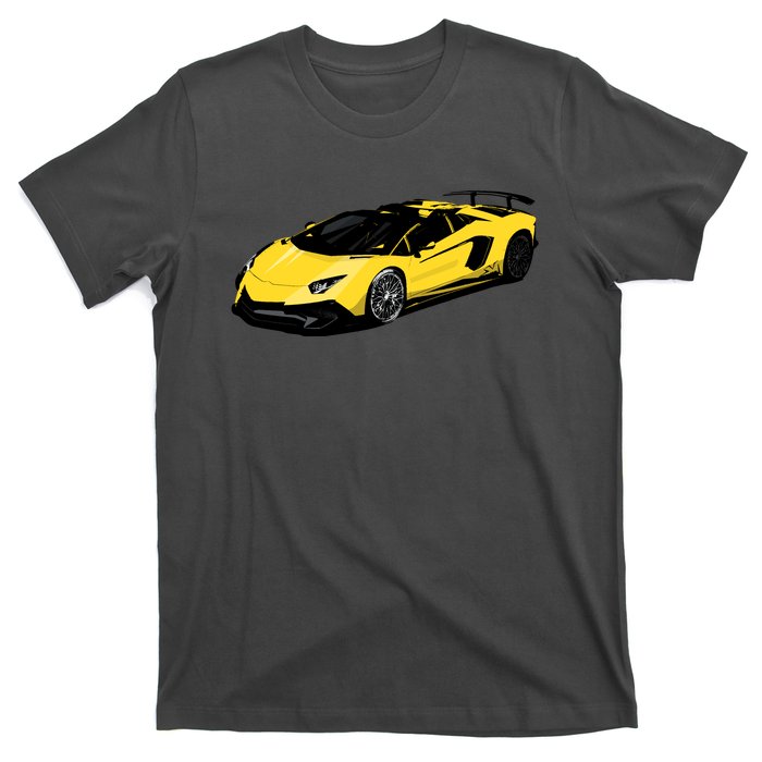 Yellow Racing Sports Car T-Shirt