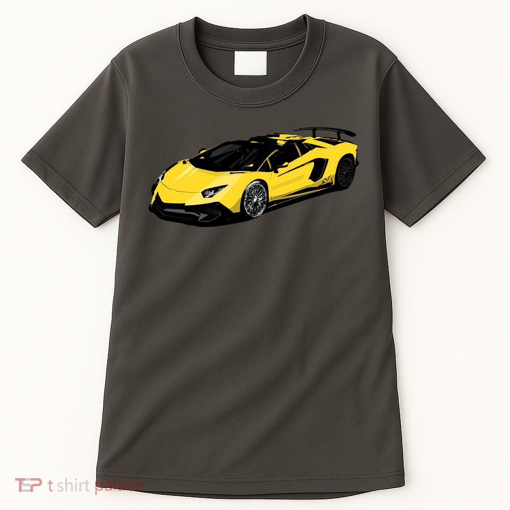 Yellow Racing Sports Car Tall T-Shirt