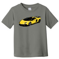 Yellow Racing Sports Car Toddler T-Shirt